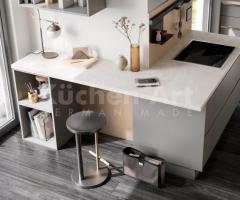 Cuisine moderne Calgary en chêne velouté Grège minimaliste contemporain - 2