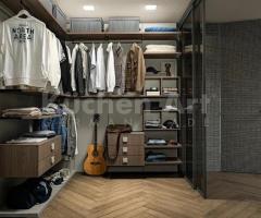 Dressing moderne d'Angle avec Portes Coulissantes en Verre Sombre | Luxe et Rangement Optimal - 3