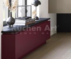 Buffet moderne de cuisine Bordeaux mat : Raffinement et Confort
