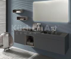 Salle de bains italienne moderne bois clair & gris anthracite – Élégance contemporaine - 3