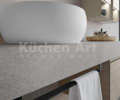 Salle de bains bois clair & plan pierre grise | Minimalisme architectural - 6