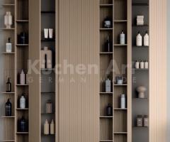 Salle de bains aspect bois naturel & lignes verticales – Sérénité contemporaine - 4